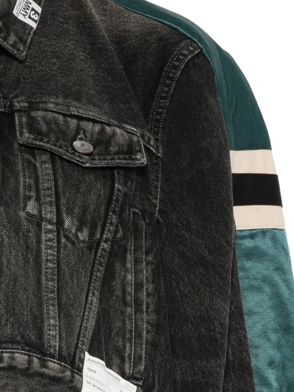 Maison MIHARA YASUHIRO Hybride jack met denim vlak Groen