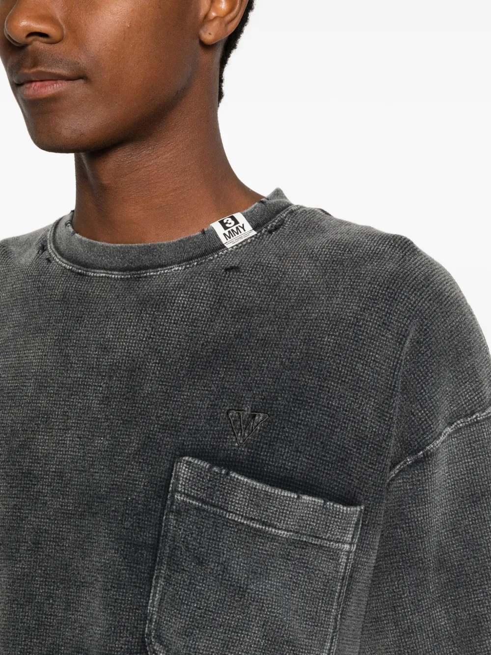 Maison MIHARA YASUHIRO Gerafeld T-shirt Zwart