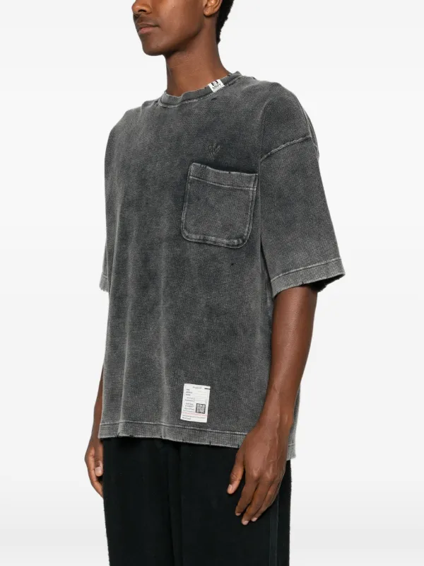 Maison MIHARA YASUHIRO ダメージ加工 Tシャツ 3 Maison MIHARA YASUHIRO ダメージ Tシャツ | ブラック | FARFETCH JP