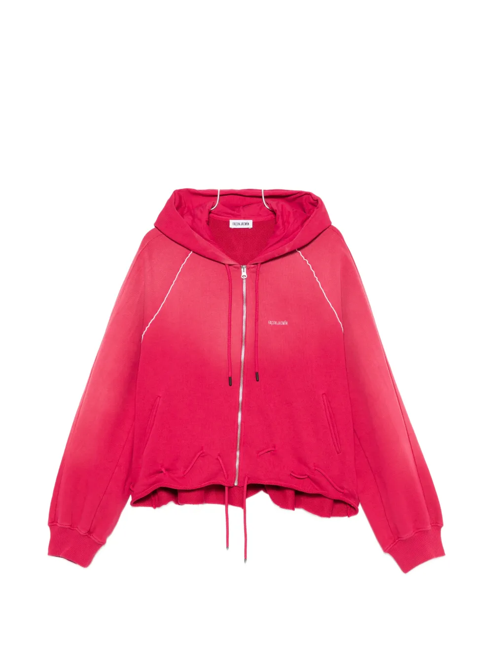 FAÇON JACMIN contrast-stitch drawstring hoodie - Pink