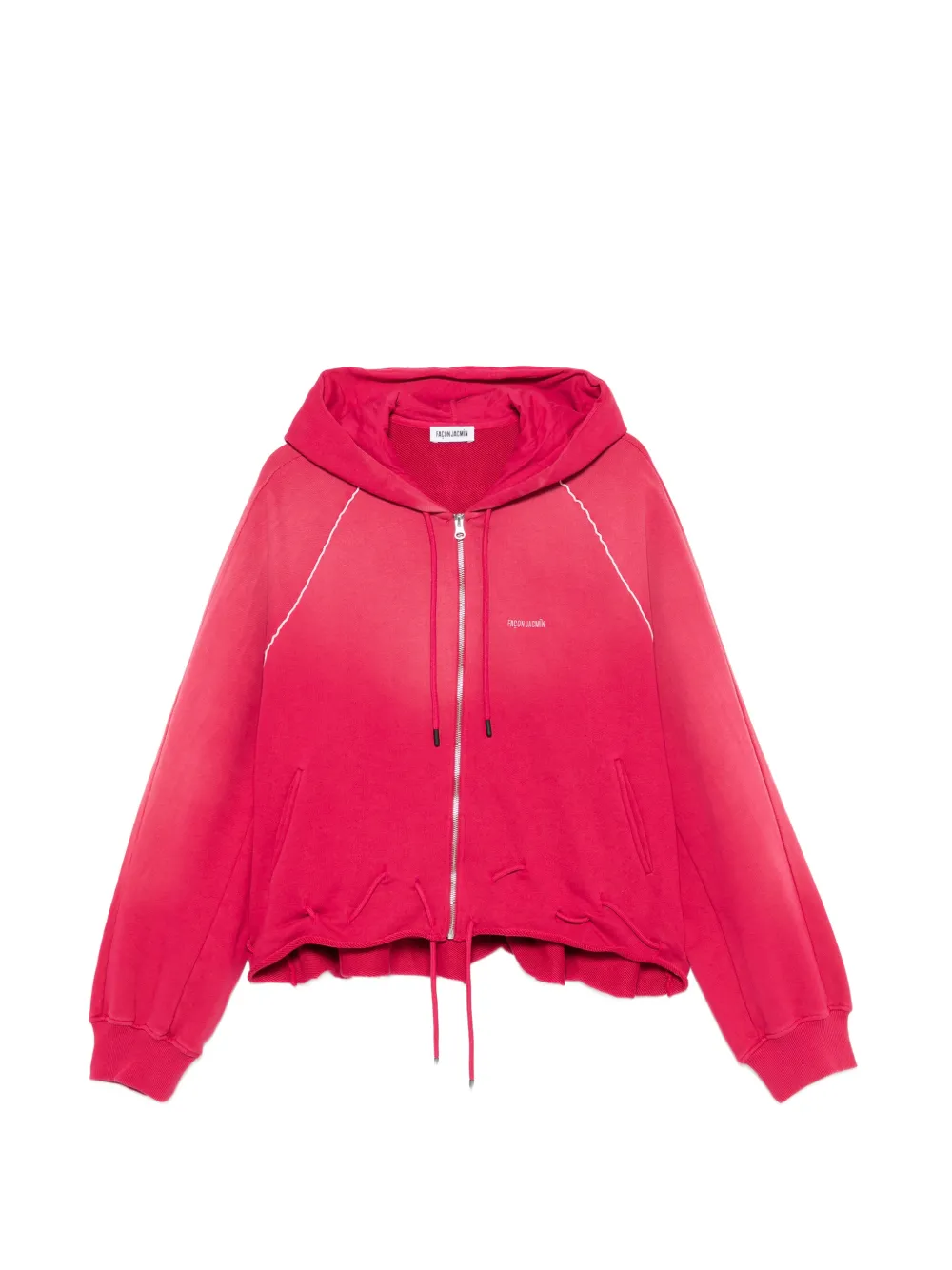FAÇON JACMIN contrast-stitch drawstring hoodie - Rosa