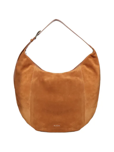 BIASIA zip suede shoulder bag
