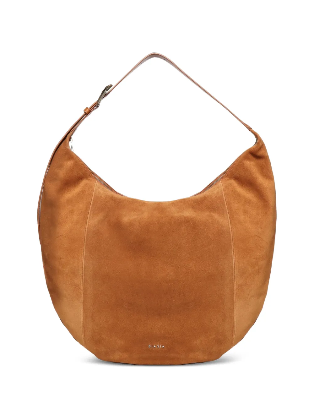 BIASIA zip suede shoulder bag - Marrone