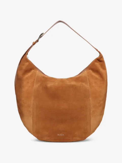 BIASIA zip suede shoulder bag