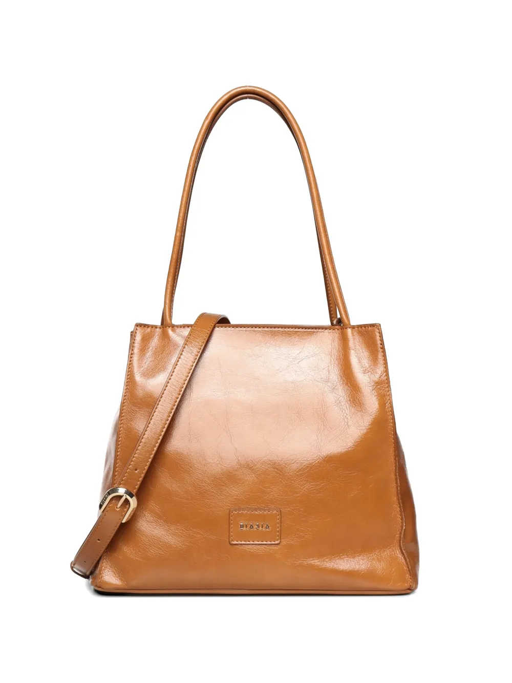 BIASIA logo-patch tote bag - Marrone