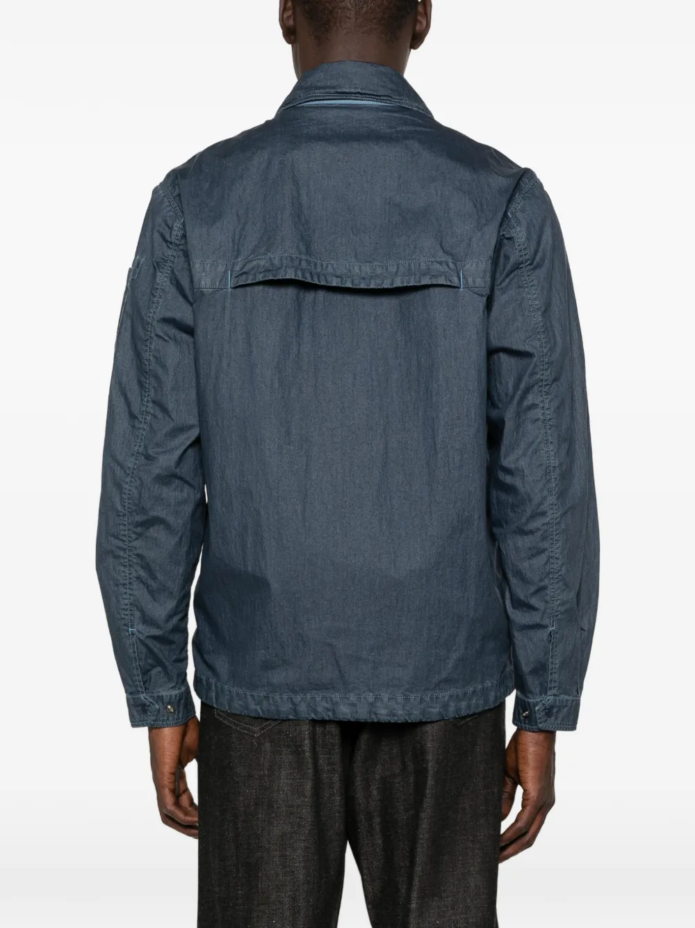 C.P. Company 50 Fili Wax Lens shirtjack met rits Blauw