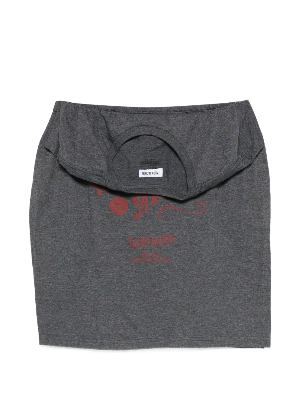 FAÇON JACMIN elasticated-waistband mini skirt - Grigio