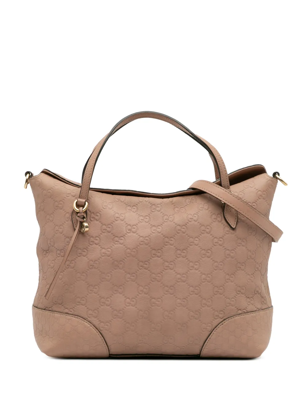 Gucci Pre-Owned 2016-2025 Medium Guccissima Bree Fold Over Tote satchel - Marrone