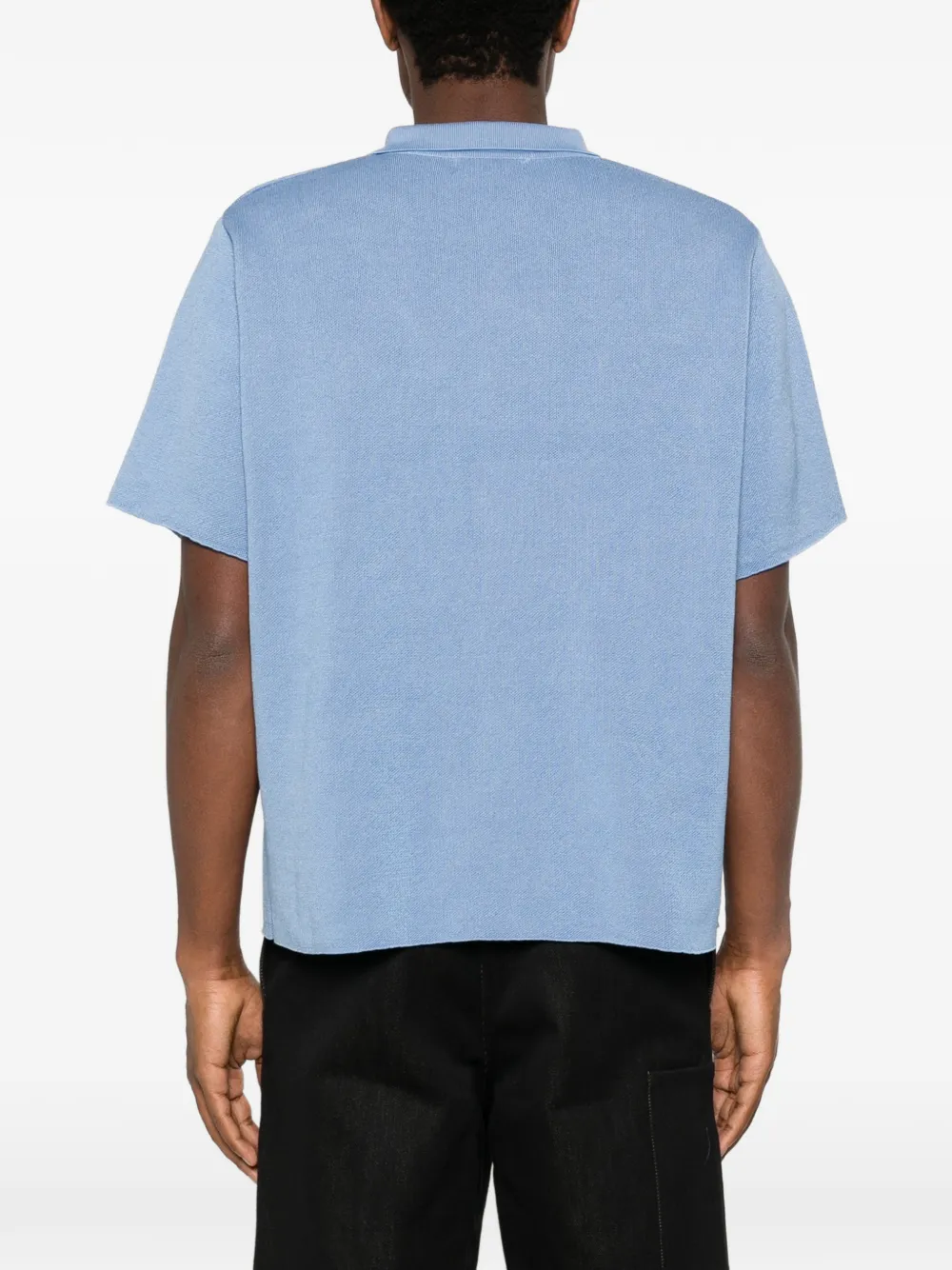 CARNE BOLLENTE Few Hard Men intarsia katoenen shirt Blauw