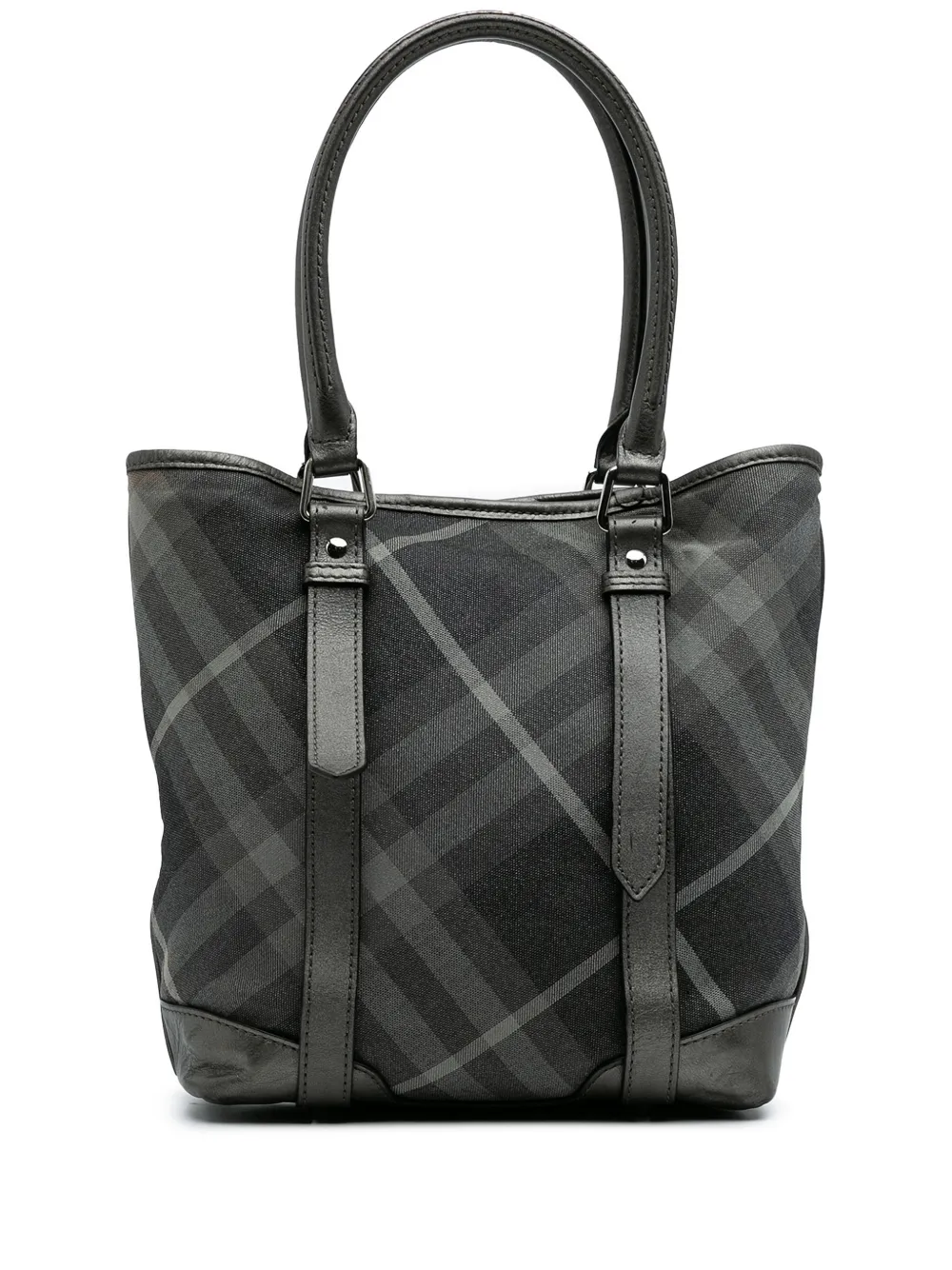 Burberry Pre-Owned 2000-2017 Shimmer Check Canvas tote bag - Grigio