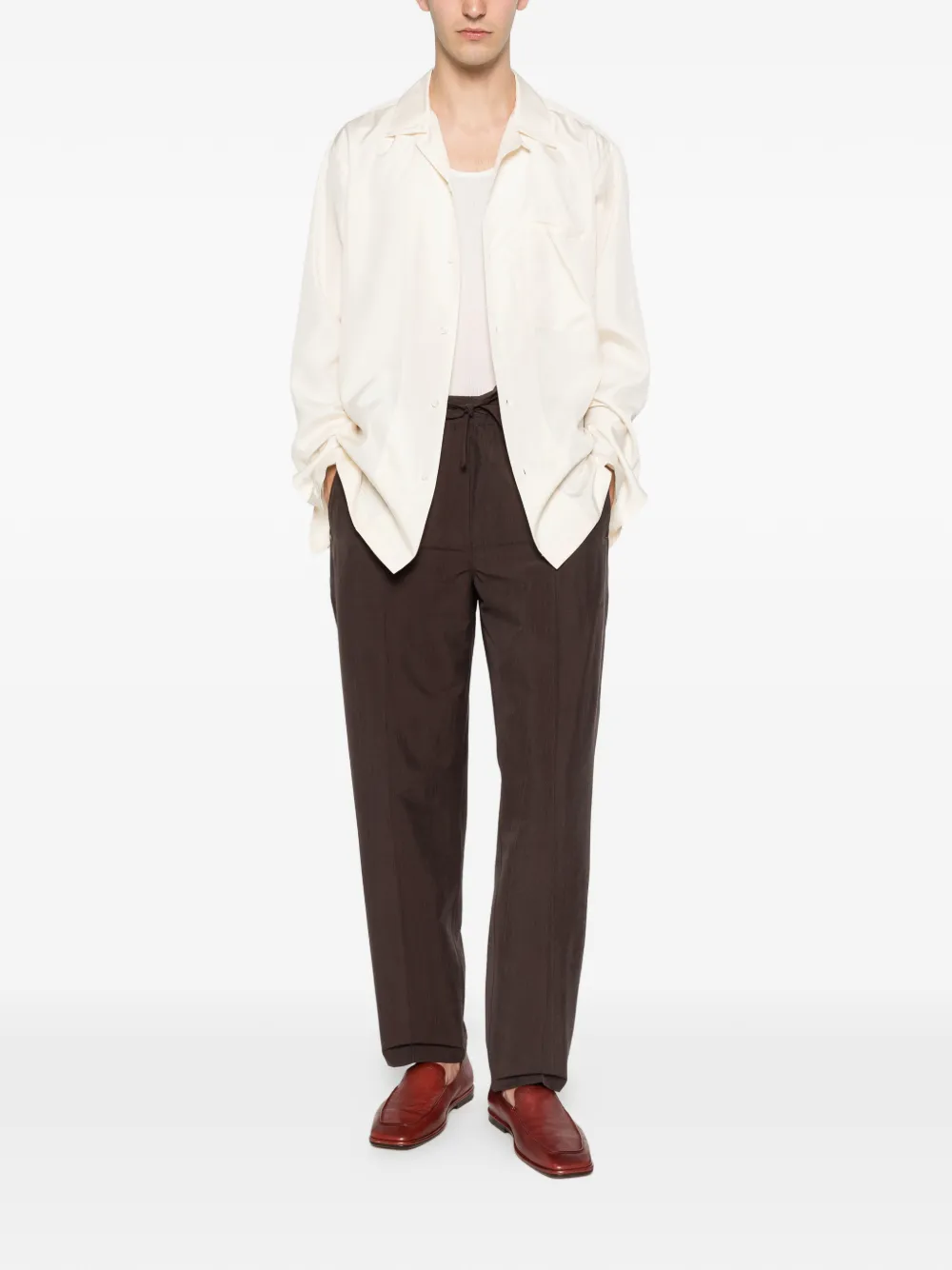 Umit Benan 드로스트링 웨이스트 팬츠 | 레귤러 & 스트레이트 팬츠 | Image 2