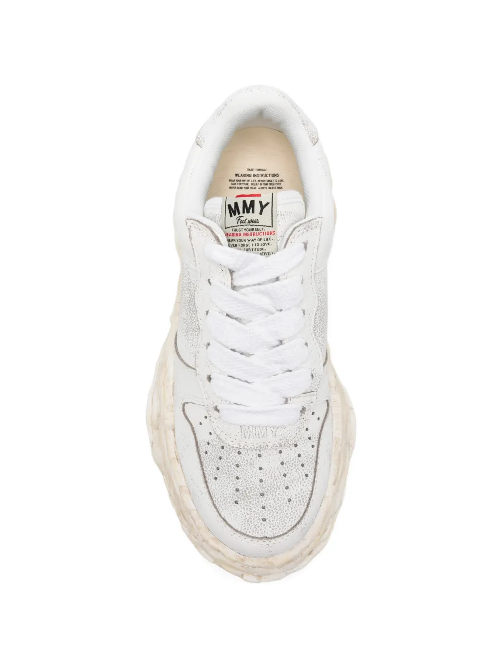 Maison MIHARA YASUHIRO cracked-effect wavy-sole sneakers Wit