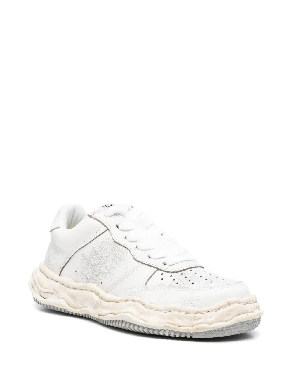 Maison MIHARA YASUHIRO cracked-effect wavy-sole sneakers Wit