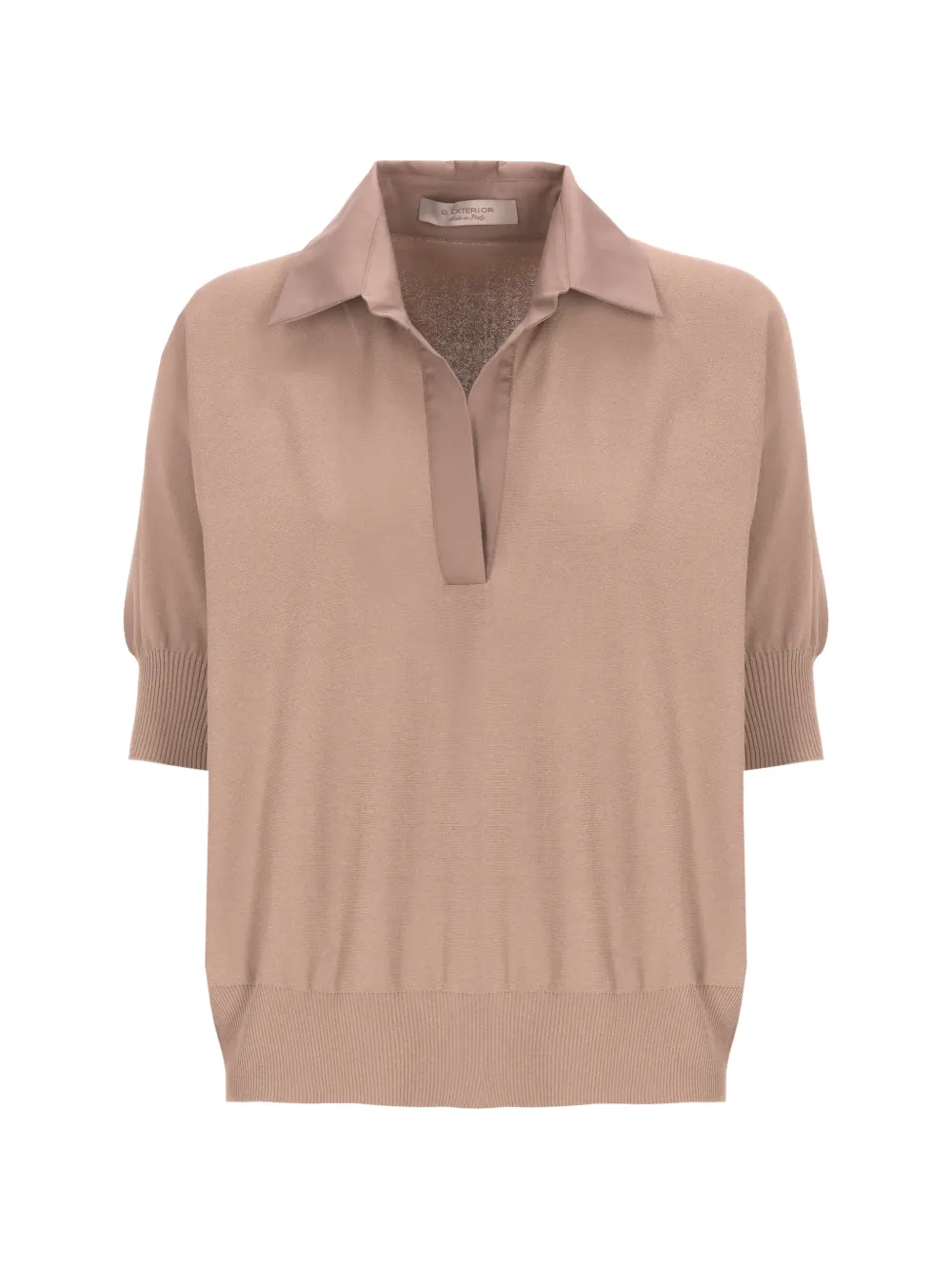 D.Exterior short sleeve polo shirt - Braun