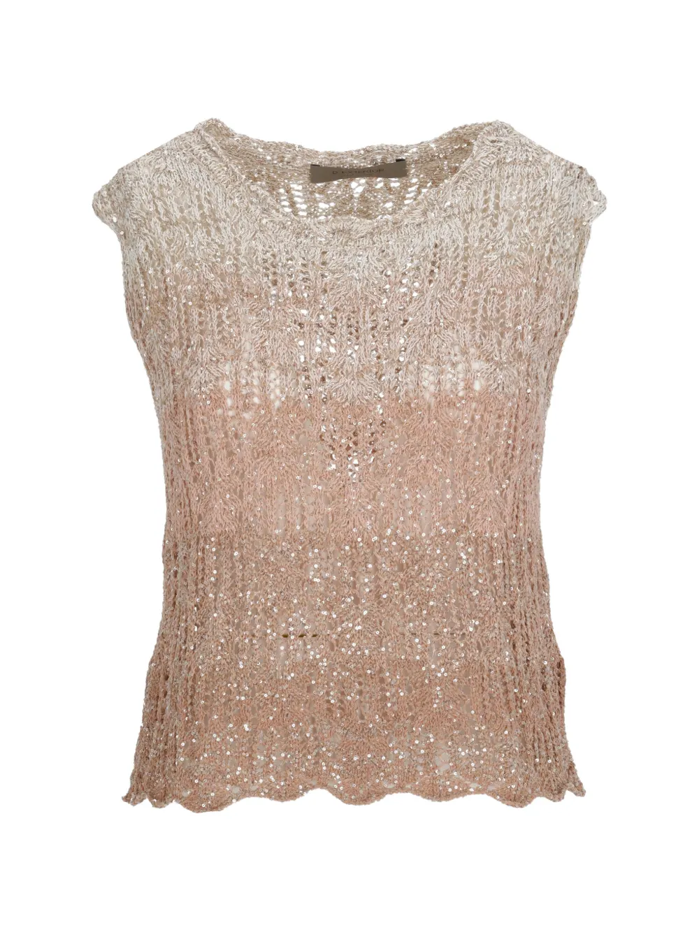 D.Exterior sequin-embellished crochet-knit top - Rosa