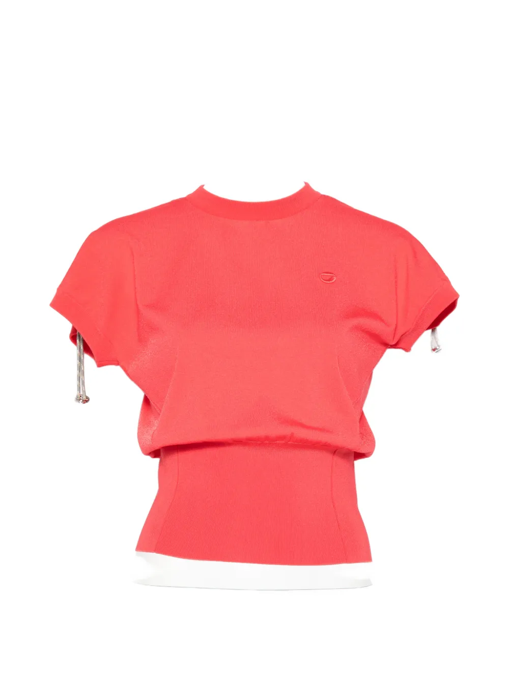 Coperni logo-embroidered drawstring T-shirt - Rot