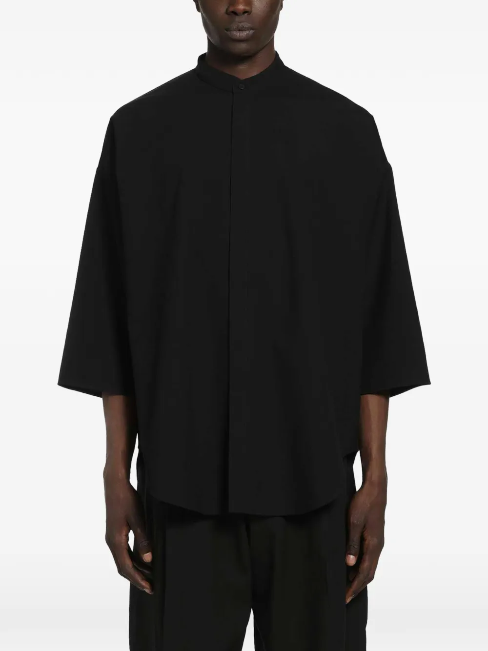 Fear Of God band-collar shirt - Nero
