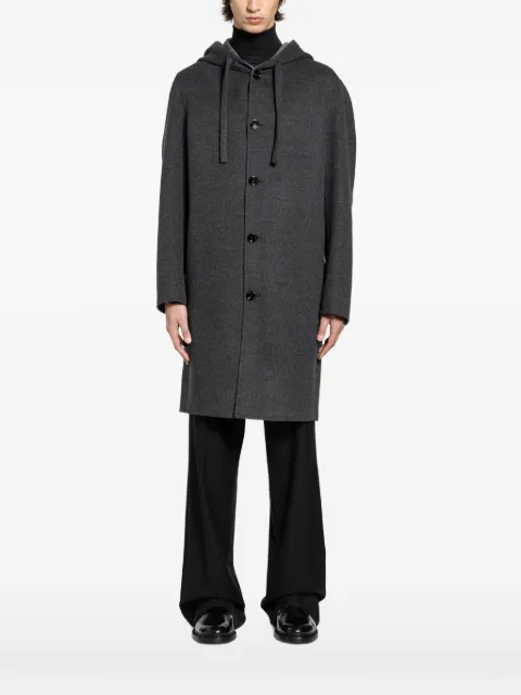 Lardini hooded wool coat