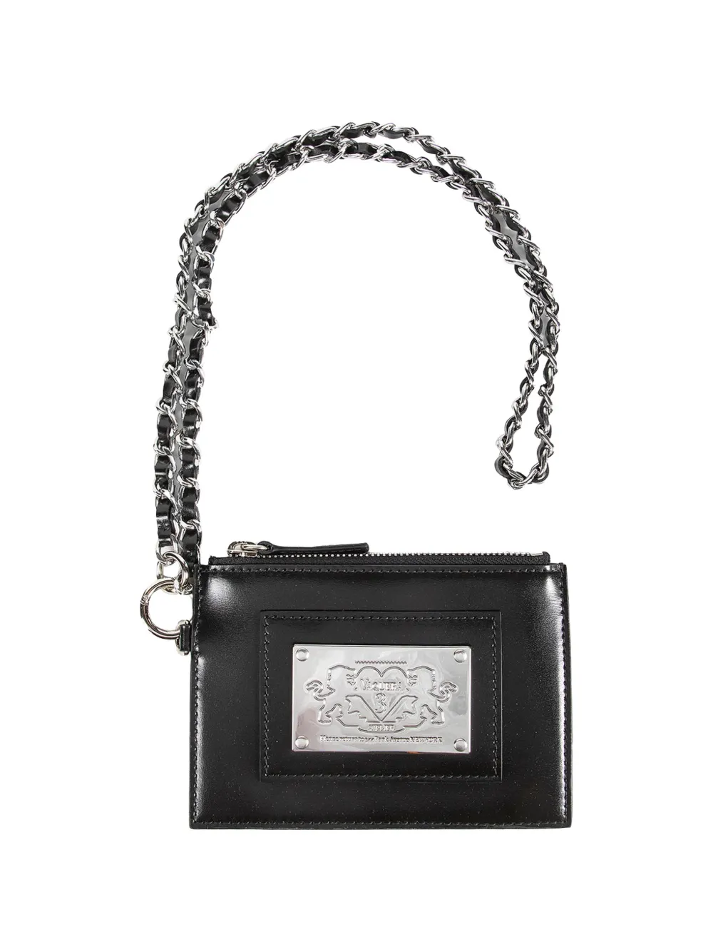 Vaquera coated patch chain wallet - Schwarz