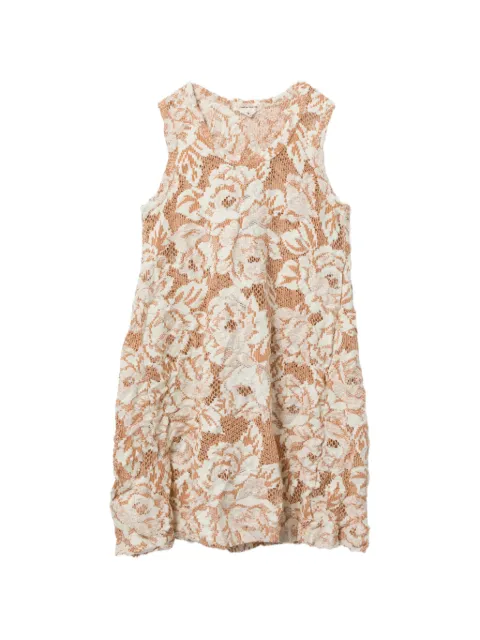 Comme Des Garçons vestido corto con bordado floral