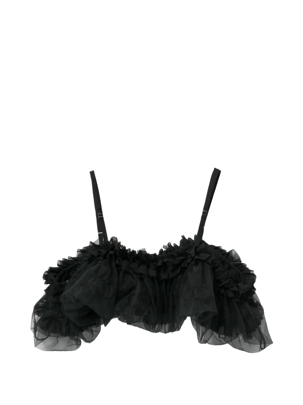 Noir Kei Ninomiya Top con ruches - Nero