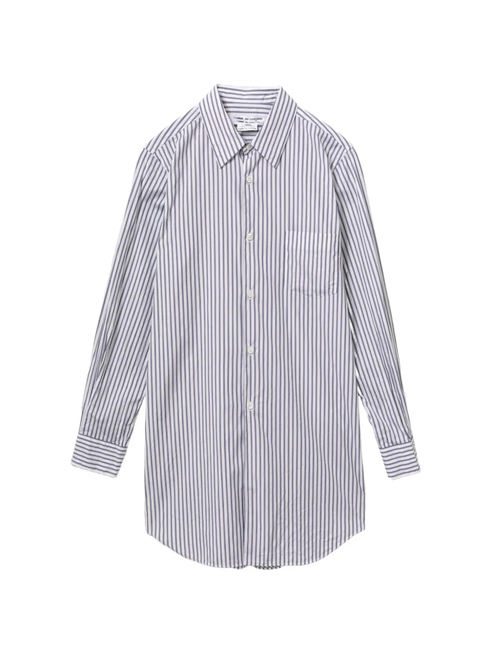 Comme Des Garçons Comme Des Garçons Chemisier a righe - Bianco