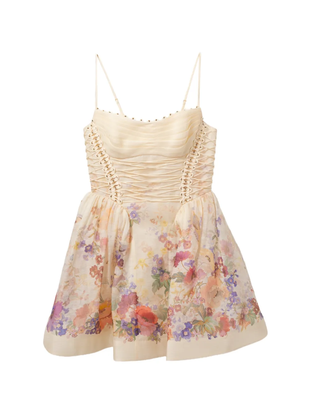 ZIMMERMANN eyelet floral print dress - Neutrals