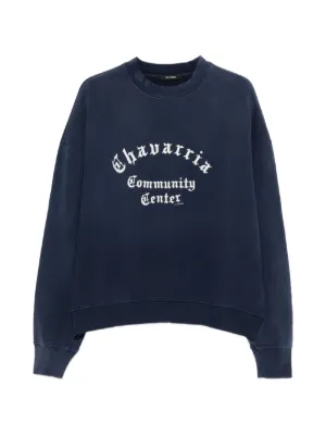 トップス WILLY CHAVARRIA HOOLIGAN CREW NAVY Willy Chavarria Hooligan Sweatshirt | Blue | FARFETCH PH
