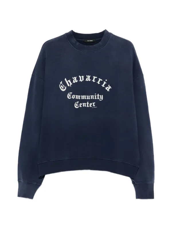 Willy Chavarria Hooligan crew-neck Sweater | Blue | FARFETCH JO