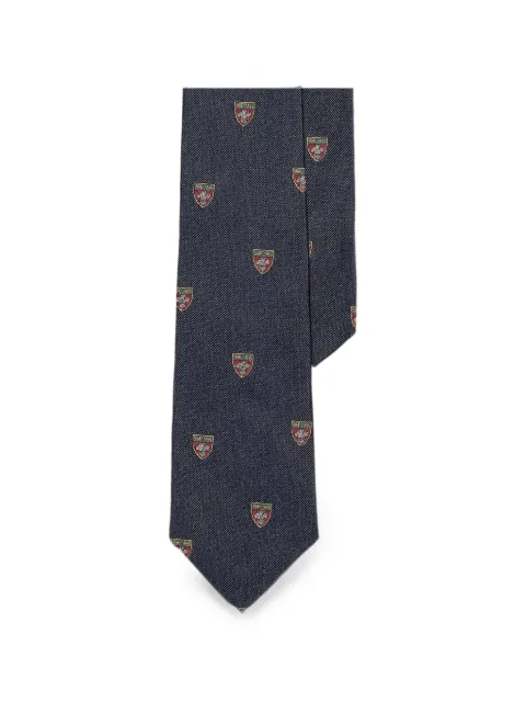 Polo Ralph Lauren club-embroidered silk tie
