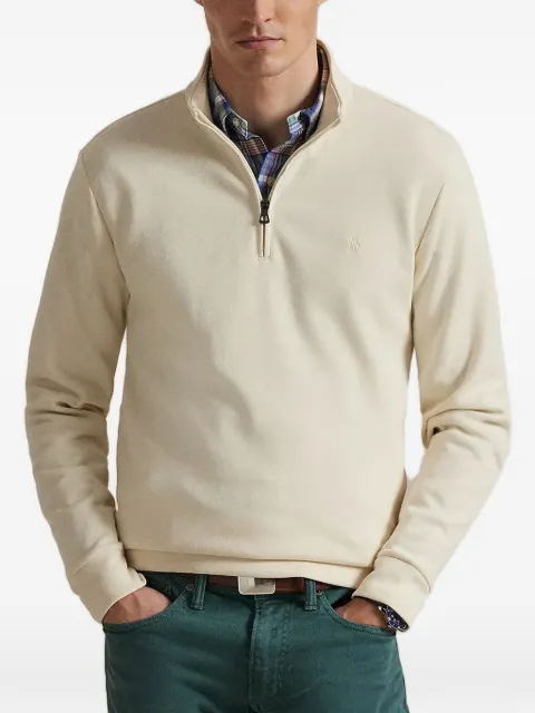Polo Ralph Lauren Bestickter Pullover mit Viertelreißverschluss