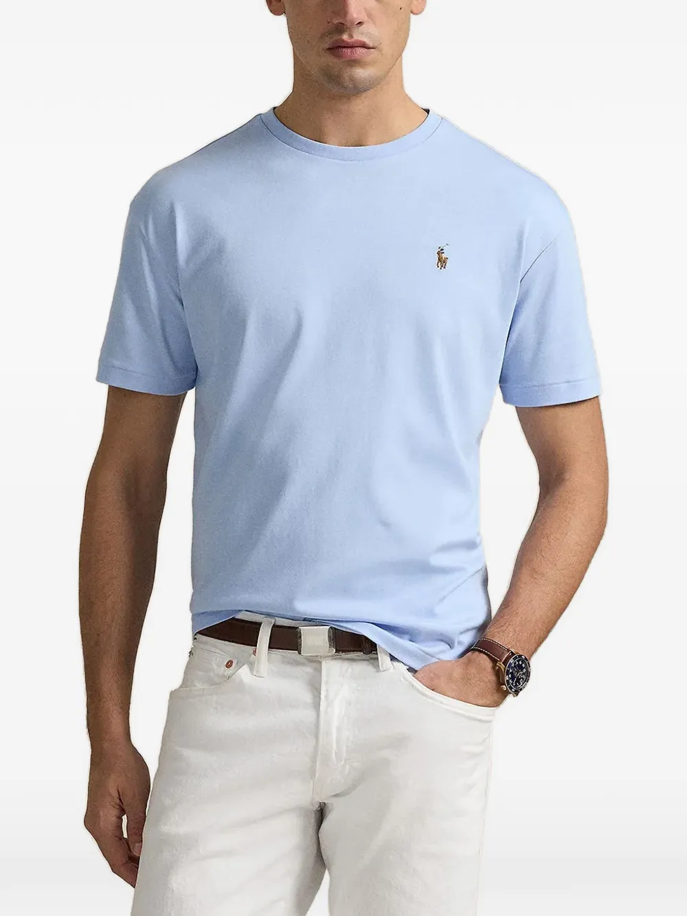Polo Ralph Lauren embroidered-logo T-shirt - Blu
