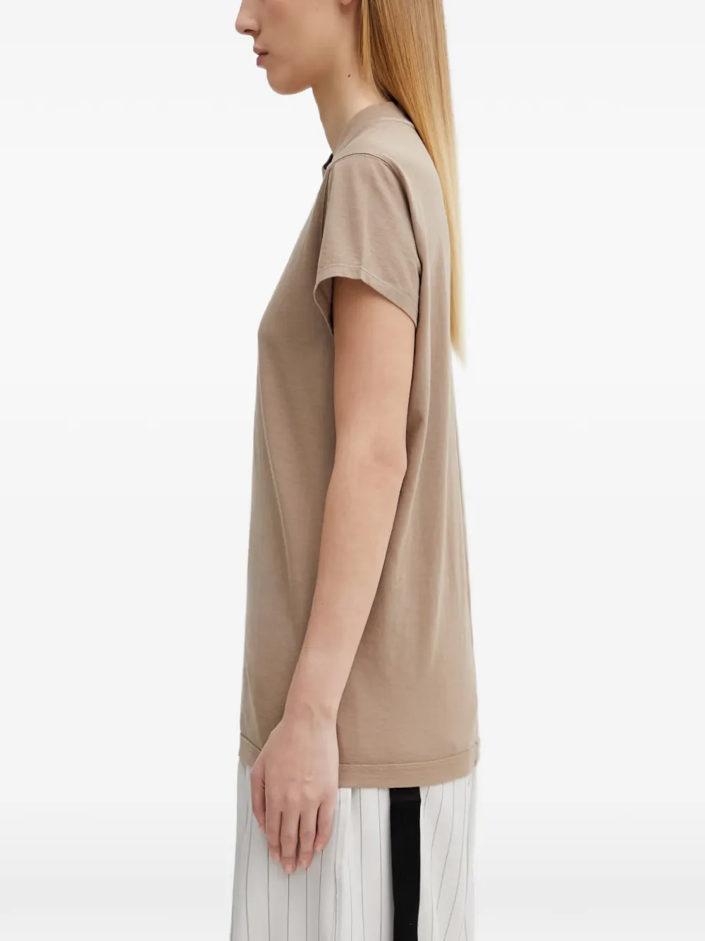 Rick Owens DRKSHDW Kleine Level T-shirt met naaddetail Bruin