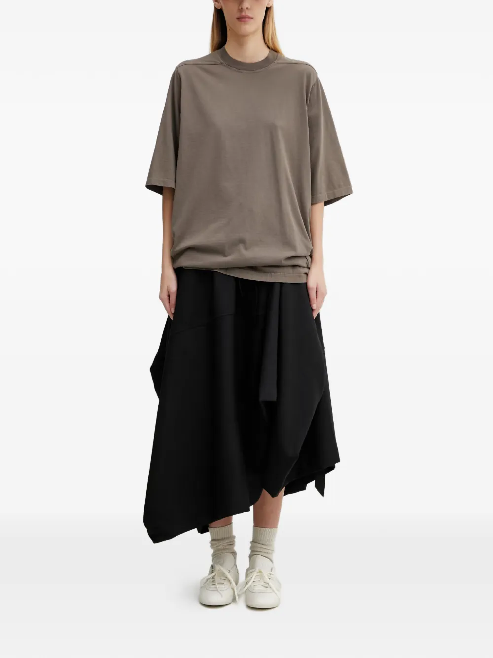 Rick Owens DRKSHDW Jumbo SS oversized T-shirt met ronde hals Bruin