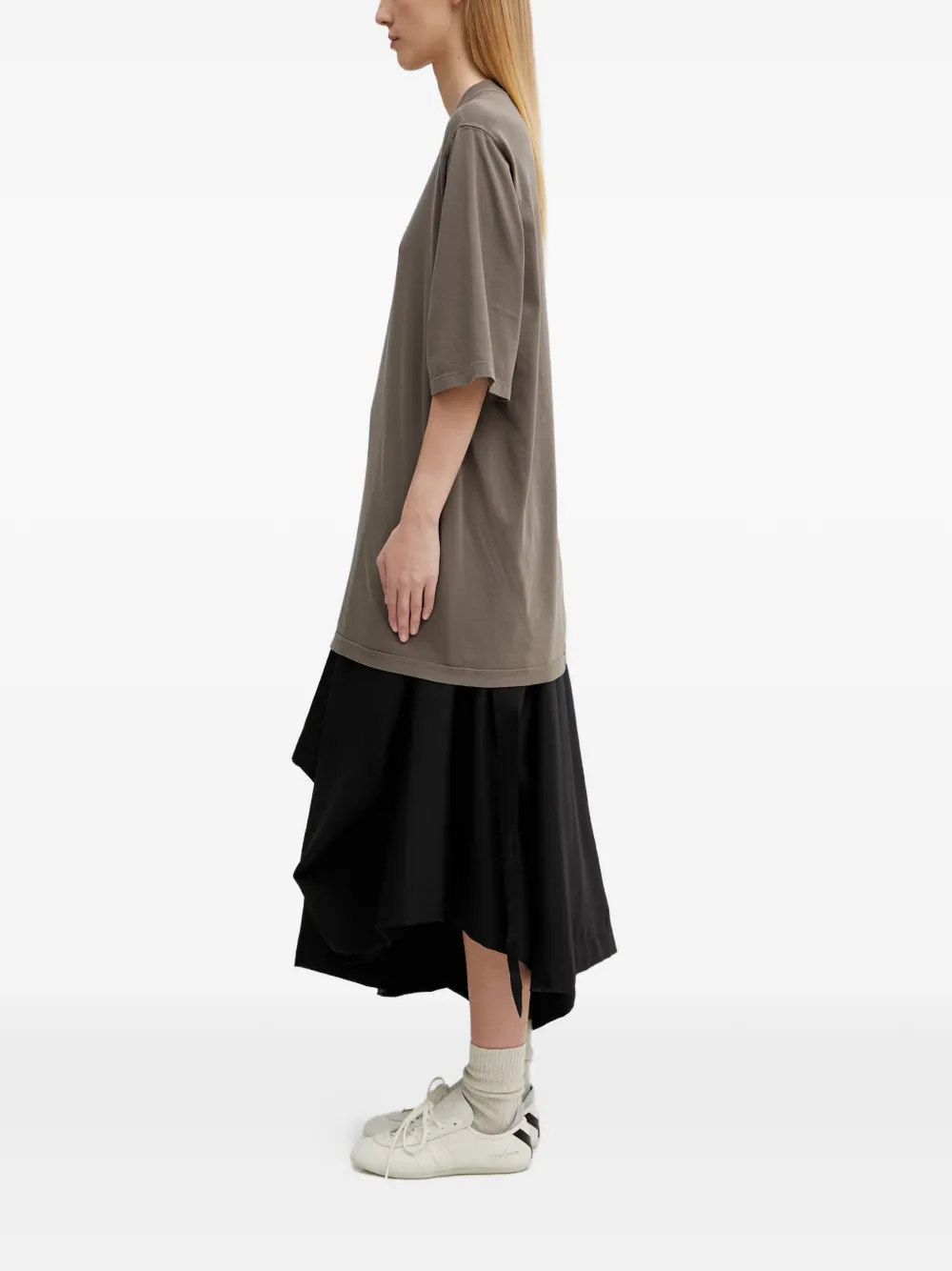 Rick Owens DRKSHDW Jumbo SS oversized T-shirt met ronde hals Bruin