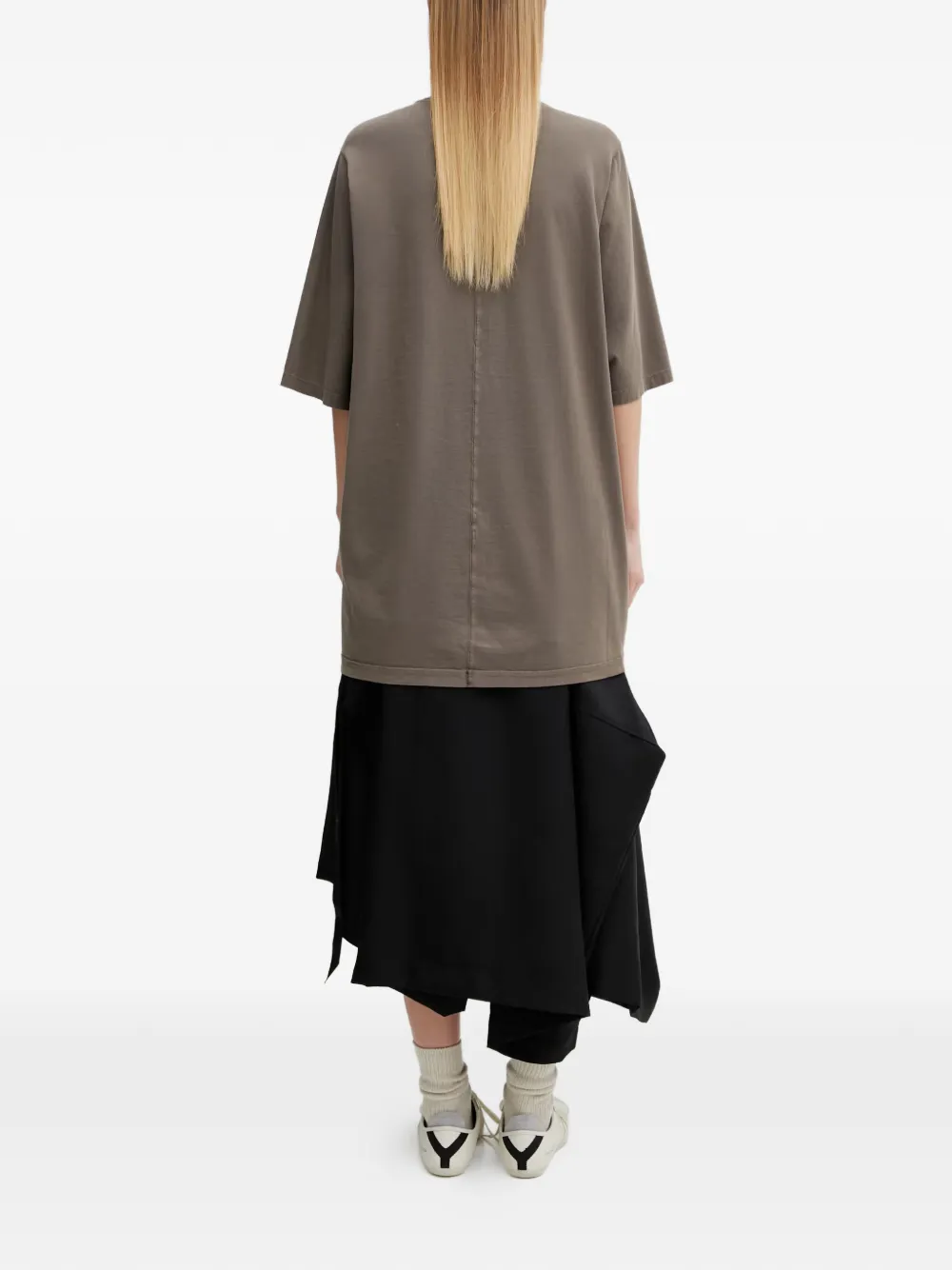 Rick Owens DRKSHDW Jumbo SS oversized T-shirt met ronde hals Bruin