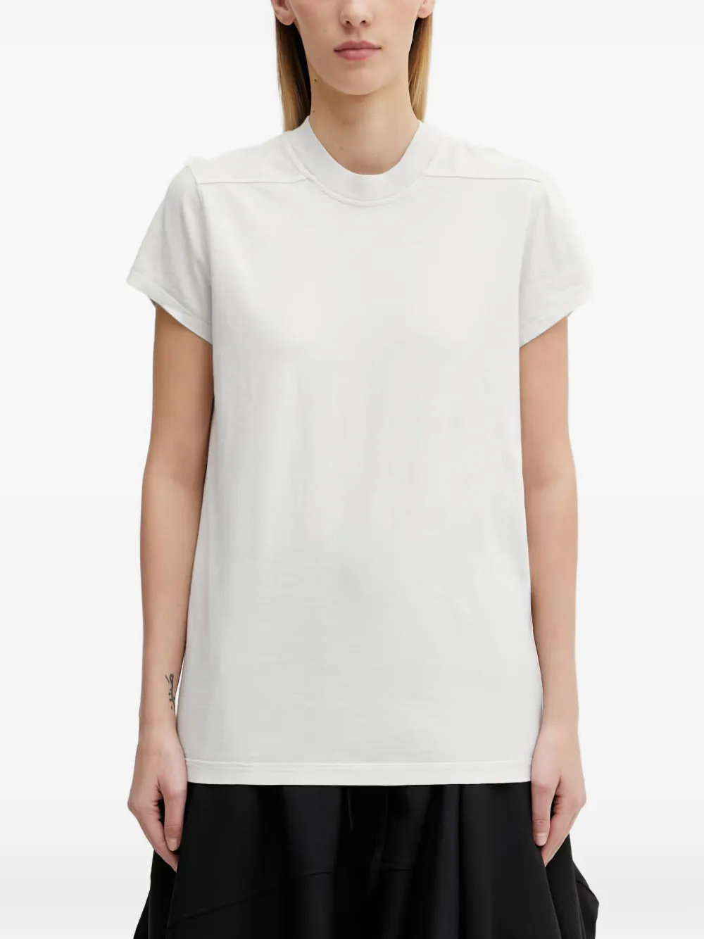 Rick Owens DRKSHDW Small Level seam-detail T-shirt - Bianco
