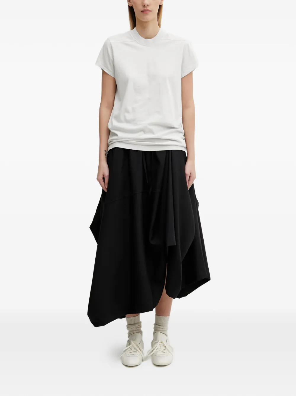 Rick Owens DRKSHDW Kleine Level T-shirt met naaddetail Wit