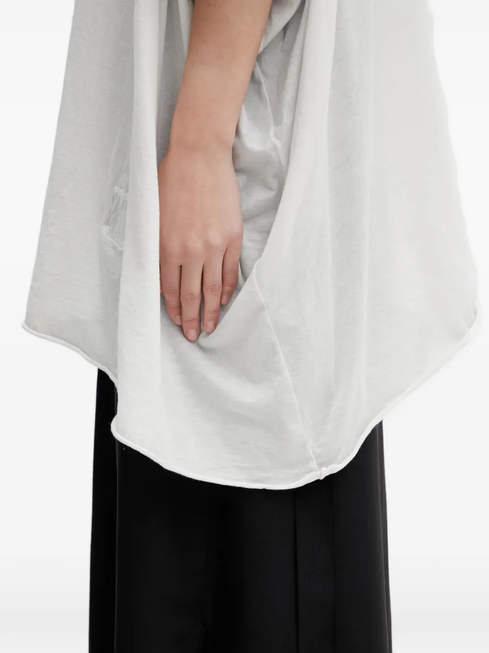 Rick Owens DRKSHDW Minerva oversized gerafeld T-shirt Wit