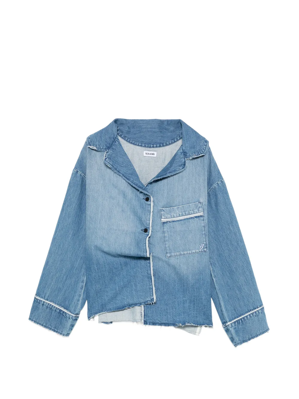 FAÇON JACMIN Christina raw-cut jacket - Blau
