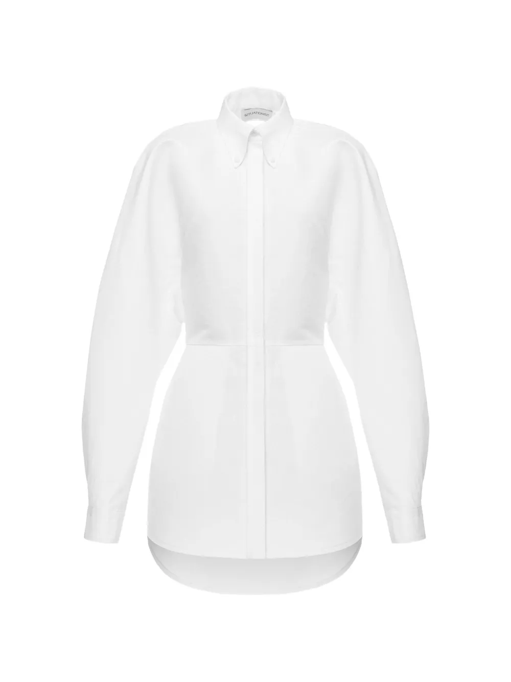 Situationist open-back shirt - Bianco