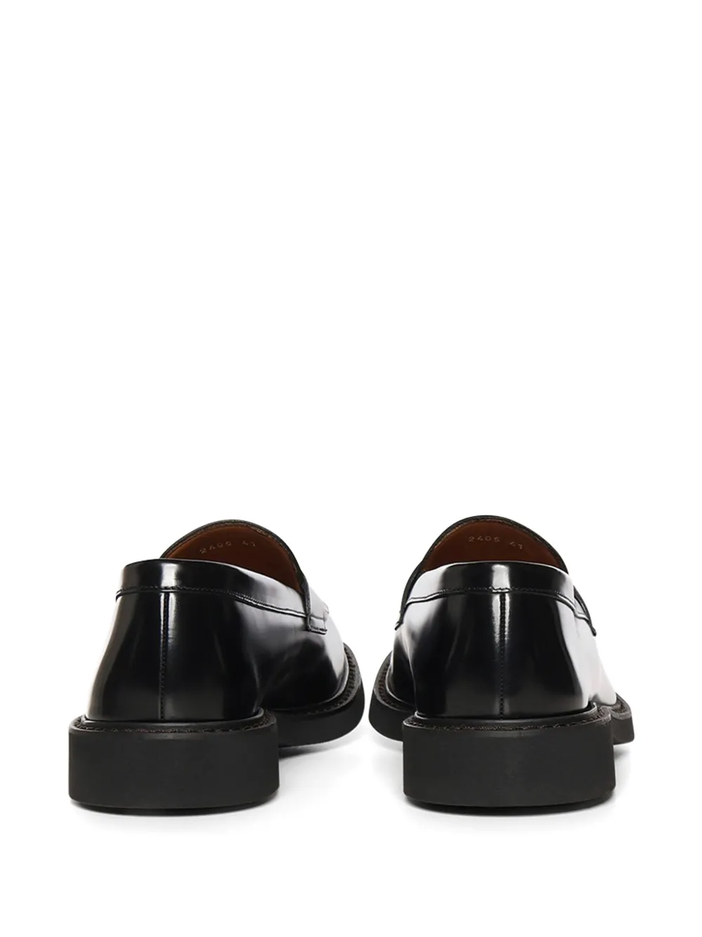 Doucal's leather penny loafers Zwart