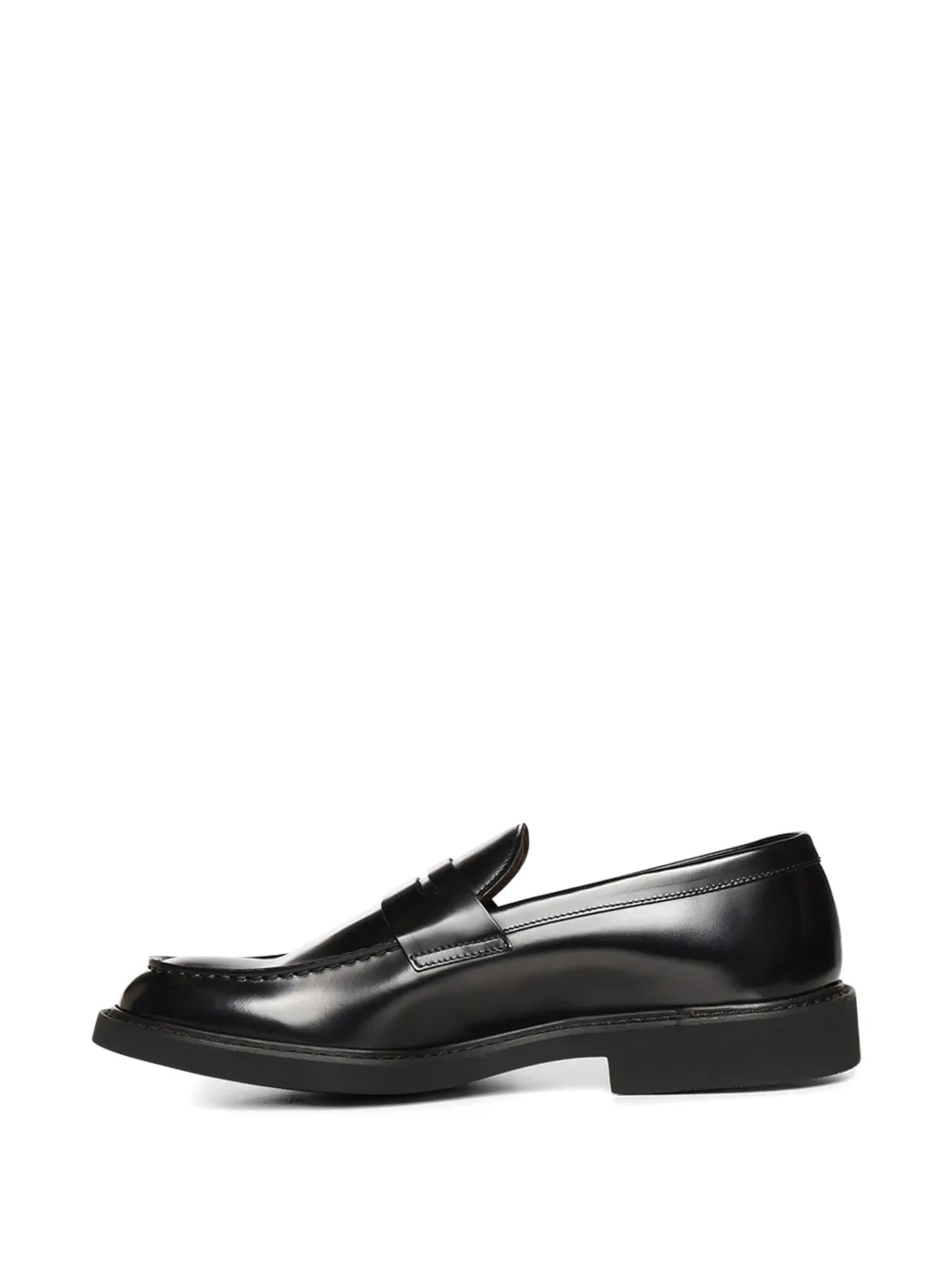Doucal's leather penny loafers Zwart