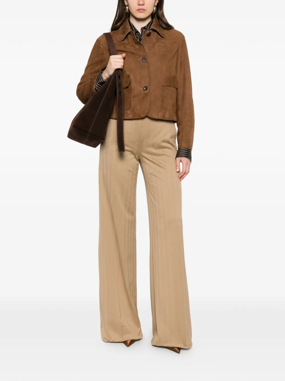 Max Mara Mxmoliato palazzo broek Beige