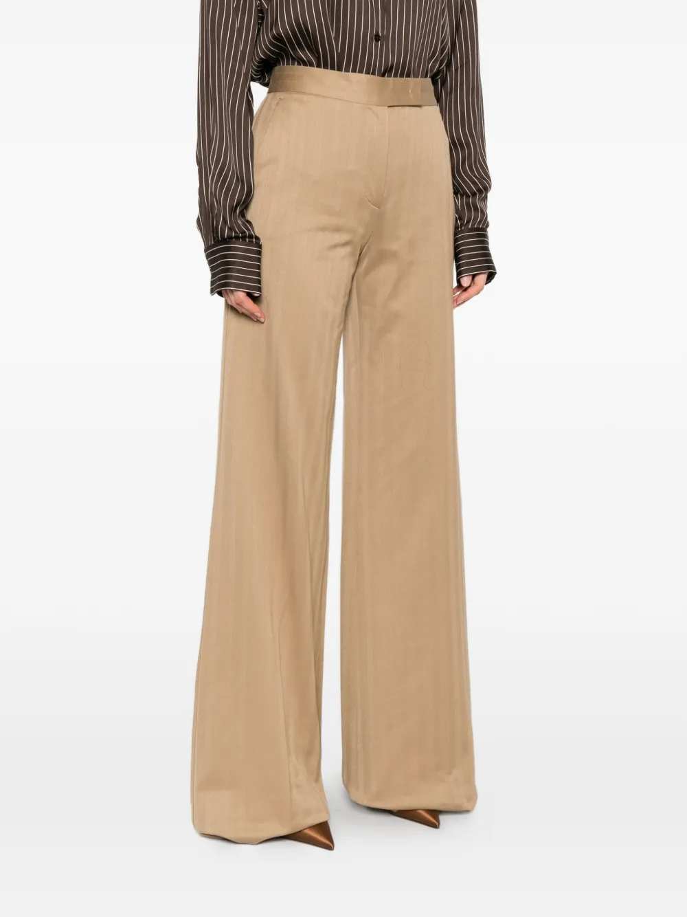 Max Mara Mxmoliato palazzo broek Beige