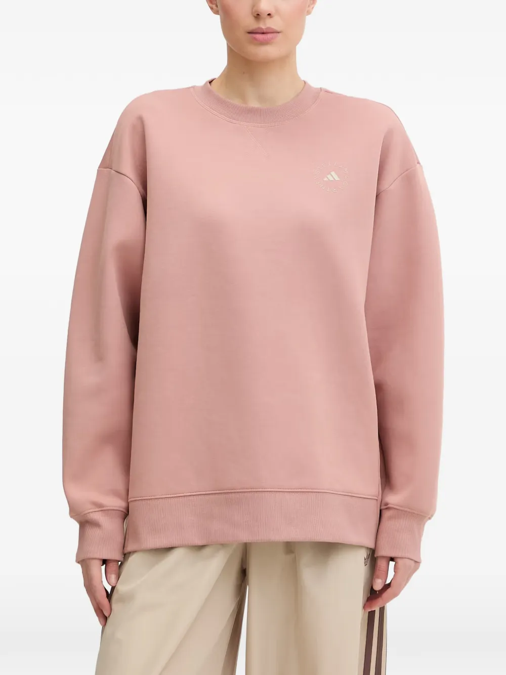 adidas by Stella McCartney logo-print sweatshirt - Rosa