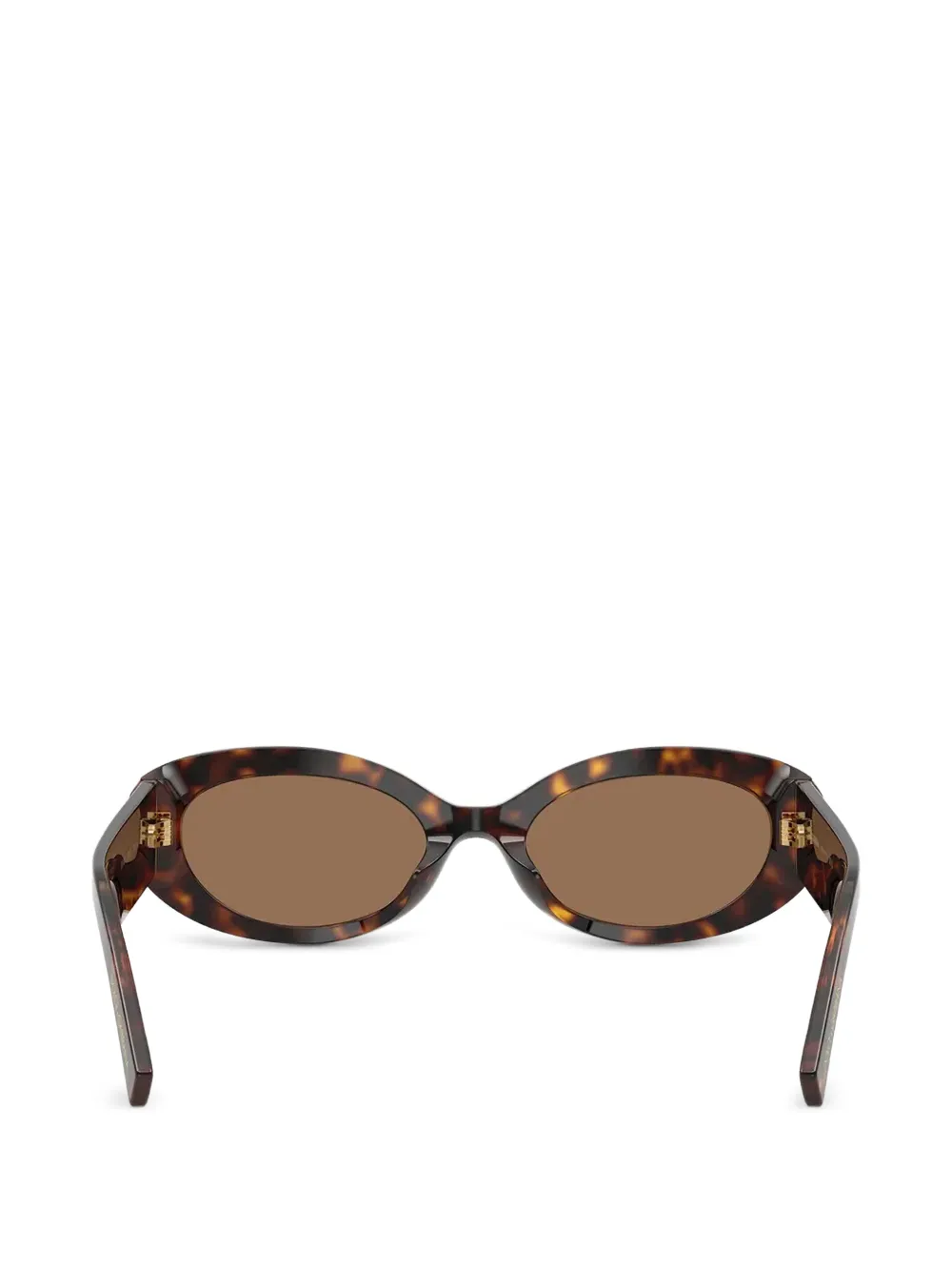 Dolce & Gabbana Eyewear Devotion zonnebril met ovalen montuur Bruin