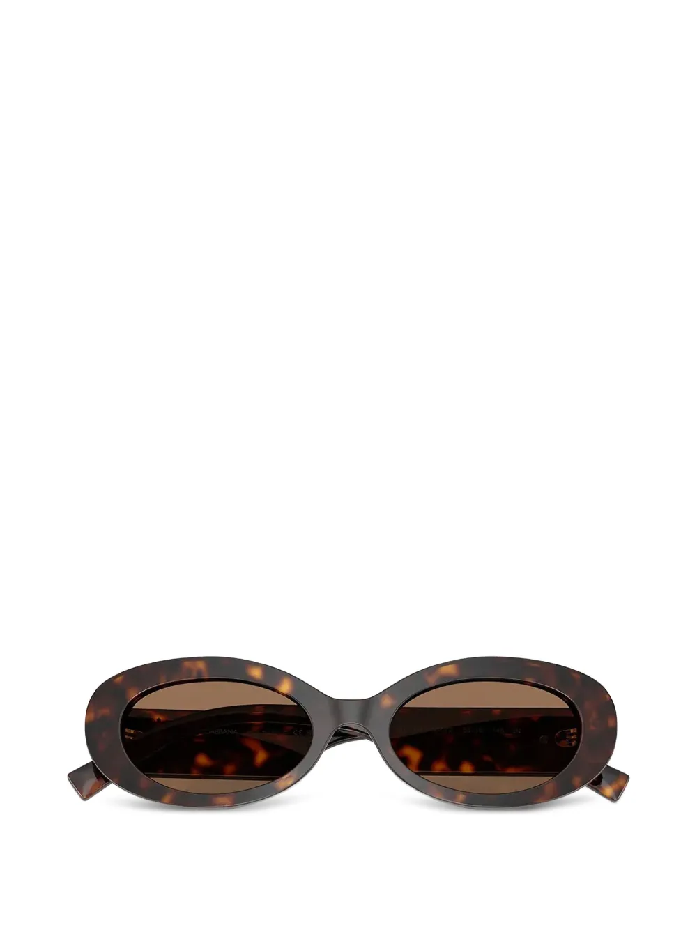 Dolce & Gabbana Eyewear Devotion zonnebril met ovalen montuur Bruin