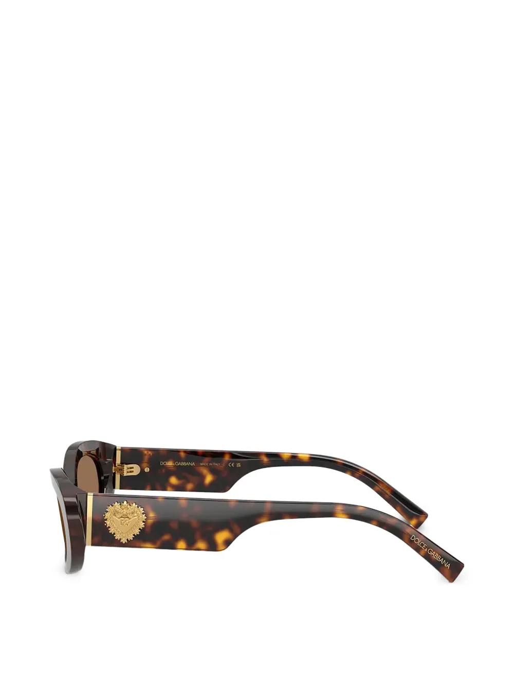 Dolce & Gabbana Eyewear Devotion zonnebril met ovalen montuur Bruin