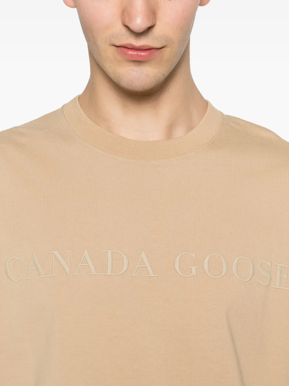 Canada Goose T-shirt met geborduurd logo Beige